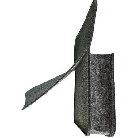 Dark Mode: Antrasit Keçe Yatak Yanı Düzenleyici (Kablo Çıkışlı & Tablet Bölmeli)