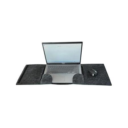 Ofisinizi Yanınızda Taşıyın: 2'si 1 Arada Mousepadli Keçe Laptop Çantası ve Sümen (13-16 inç)