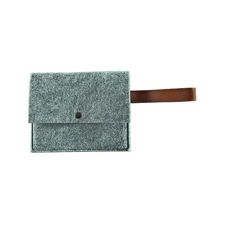 Gri Keçe Portföy & Düzenleyici Cüzdan – Çantanızın En Şık Eşlikçisi (20x16cm)