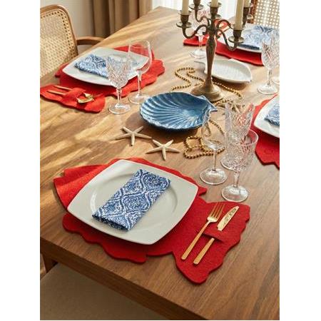 Sofranızda Deniz Esintisi: Balık Figürlü Keçe Amerikan Servis Takımı (6'lı Set)