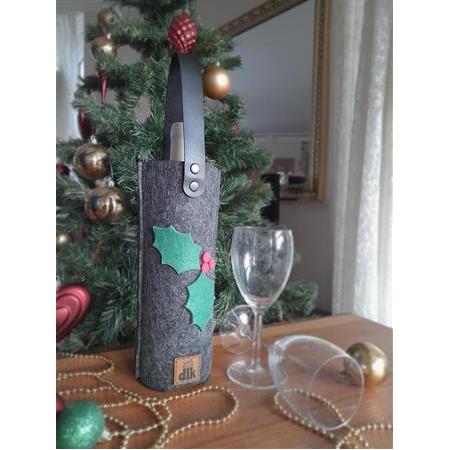 Şişe Taşıma Çantası - Hediyelik Şarap Şişe Çantası - Parti Hediyelik Şişe Kılıfı - Kokina