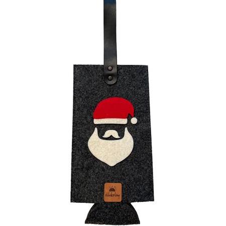 Şişe Taşıma Çantası - Yılbaşı Hediyesi Şarap Şişe Çantası - Parti Hediyelik Şişe Kılıfı - Noel Baba