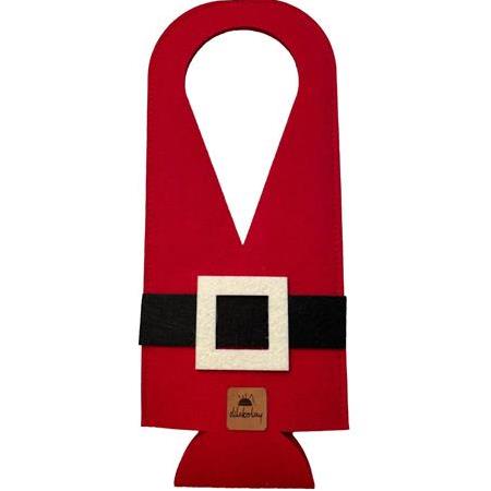 Şişe Taşıma Çantası - Yılbaşı Hediyesi Şarap Şişe Çantası - Parti Hediyelik Şişe Kılıfı - Kemer Toka