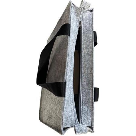 EK.BS.040 Büyük Boy Fermuarlı Omuz Çantası - Baskılı Keçe Çanta - Hayallerin Kanatlanışı - 40x33x9cm