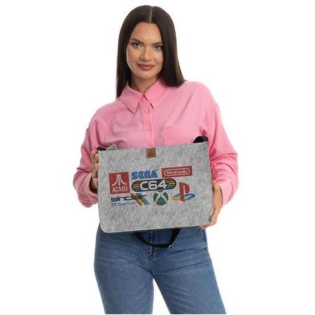 Laptop çantası - Ayarlanabilir Saplı Baskılı Keçe Çanta - Evolution of Games - 37 x 27 x 9 cm