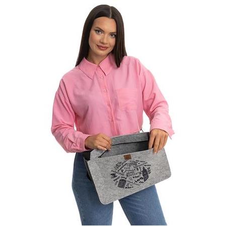 Orta Boy Ayarlanabilir Saplı Omuz Çantası - Baskılı Keçe Çanta Öğretmen Serisi- İngilizce -37x27x9cm