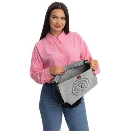 Orta Boy Ayarlanabilir Saplı Omuz Çantası - Baskılı Keçe Çanta Öğretmen - Matematik - 37x27x9 cm